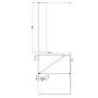 1400x900mm Black Frameless Walk In Shower Enclosure and Shower Tray with Drying Area- Corvus