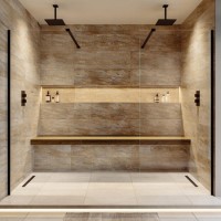 Matt Black Double Shower Screen for Wet Room & Walk In Shower 2500mm