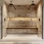 Matt Black Double Shower Screen for Wet Room & Walk In Shower 2500mm
