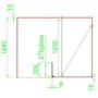 Grade A1 - 1400mm Black Framed Wet Room Shower Screen with Return Panel - Zolla