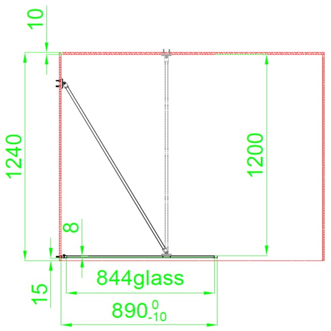 1400x900mm Black Grid Framework Wet Room Shower Screen Enclosure and Shower Tray  - Nova