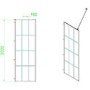 1400x900mm Black Grid Framework Walk In Shower Enclosure and Shower Tray with Drying Area - Nova