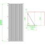 1400x900mm Black Fluted Glass Shower Enclosure with Return Panel and Shower Tray- Volan