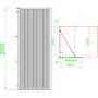 Grade A1 - 900mm Black Fluted Glass Wet Room Shower Screen with Return Panel - Volan