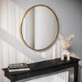 Round Gold Wall Mirror - 60cm - Alcor