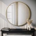 BUN/BeBa_26158/84662 Round Gold Wall Mirror 80cm - Alcor