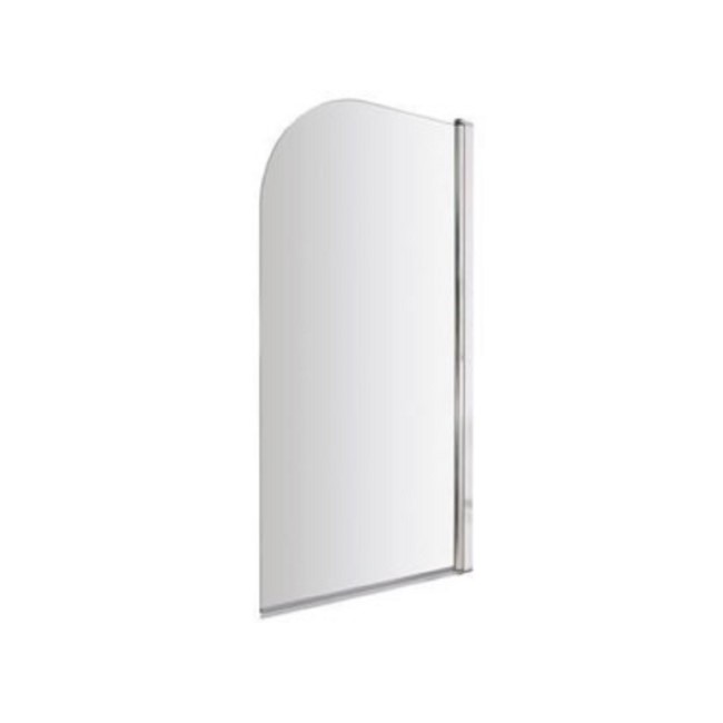 Jersey J Shaped Right Hand Bath 1700mm x 750mm with Front Panel and 1450mm Chrome Bath Screen 