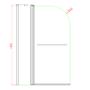 Jersey J Shaped Right Hand Bath 1700mm x 750 with Front Panel and Hinged Brushed Brass Screen