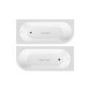 Bali Matt White Toilet and Basin Vanity Combination with J Shape Left Hand Bath & Screen Suite