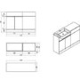 Bali Matt White Toilet and Basin Vanity Combination with J Shape Left Hand Bath & Screen Suite