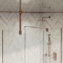 1400x800mm Brushed Bronze Wet Room Shower Screen Enclosure - Corvus