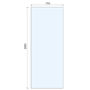 1400x800mm Brushed Bronze Wet Room Shower Screen Enclosure - Corvus