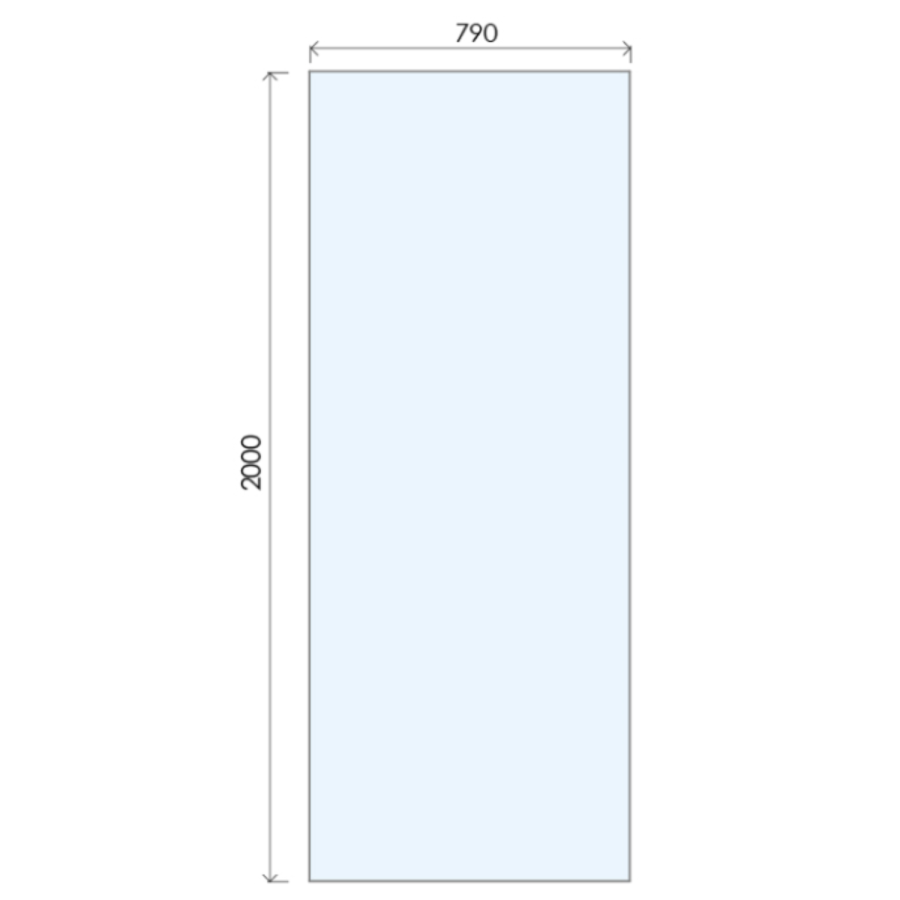 1400x800mm Brushed Bronze Wet Room Shower Screen Enclosure - Corvus