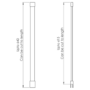 1400x800mm Brushed Bronze Wet Room Shower Screen Enclosure - Corvus