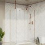 1600x800mm Bronze Wet Room Shower Screen Enclosure - Live Your Colour