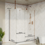 1600x800mm Bronze Wet Room Shower Screen Enclosure - Live Your Colour