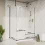 1400x800mm Nickel Wet Room Shower Screen Enclosure - Live Your Colour