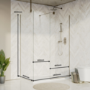 1400x900mm Nickel Wet Room Shower Screen Enclosure - Live Your Colour