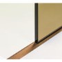 Wet Room Shower Screen 700mm Bronze Frameless with 350mm Hinged Flipper Panel and Wall Support Bar - Live Your Colour