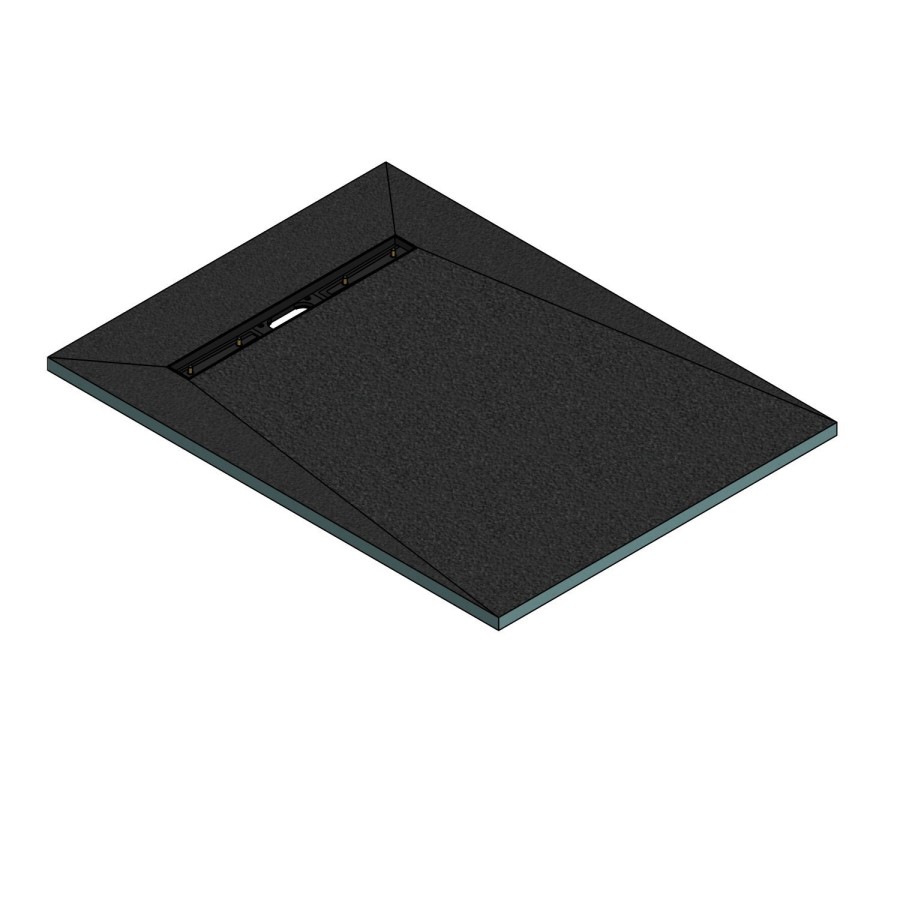 1200x900mm Wet Room Tileable Shower Tray with Wet Room Install & Linear Waste Drainage Kit