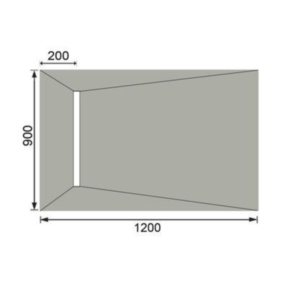 1200x900mm Wet Room Tileable Shower Tray with Wet Room Install & Linear Waste Drainage Kit