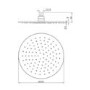 250mm Black Round Rainfall Shower Head with Ceiling Arm