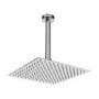 200mm Chrome Ultra Slim Square Rainfall Shower Head with Ceiling Arm