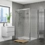 1000 x 800 Rectangular Sliding Shower Enclosure with Tray - Vega