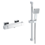 Thermostatic Mixer Bar Shower with Slide Rail & Square Hand Shower - Cube