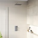 BUN/A1/BeBa_26806/97286 ONLY OPENED - Chrome 1 Outlet Wall Mounted Thermostatic Mixer Shower Set - Cube