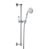 Chrome Traditional Round Adjustable Height Slide Rail Kit with Hand Shower - Cambridge