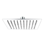 Chrome Dual Outlet Wall Mounted Thermostatic Mixer Shower Set with Hand Shower - Cube