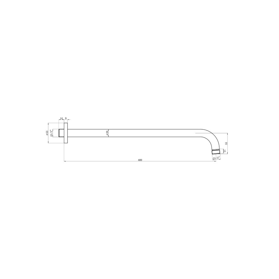 Chrome 2 Outlet  Wall Mounted Thermostatic Mixer Shower Set with Hand Shower - Cube