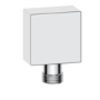 Chrome Dual Outlet Thermostatic Mixer Shower with Square Wall Mounted Shower Head and Handset - Cube