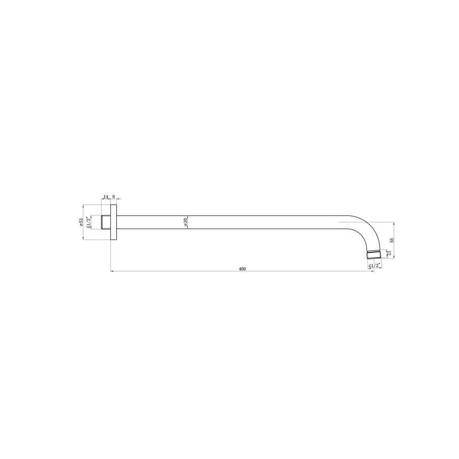 Chrome 2 Outlet  Wall Mounted Thermostatic Mixer Shower Set With Hand Shower - Arissa