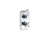 Chrome Concealed Traditional Shower Mixer with Dual Control & Round Wall Mounted Head and Handset - Cambridge