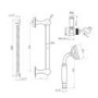 Chrome Concealed Traditional Shower Mixer with Dual Control & Round Wall Mounted Head and Handset - Cambridge