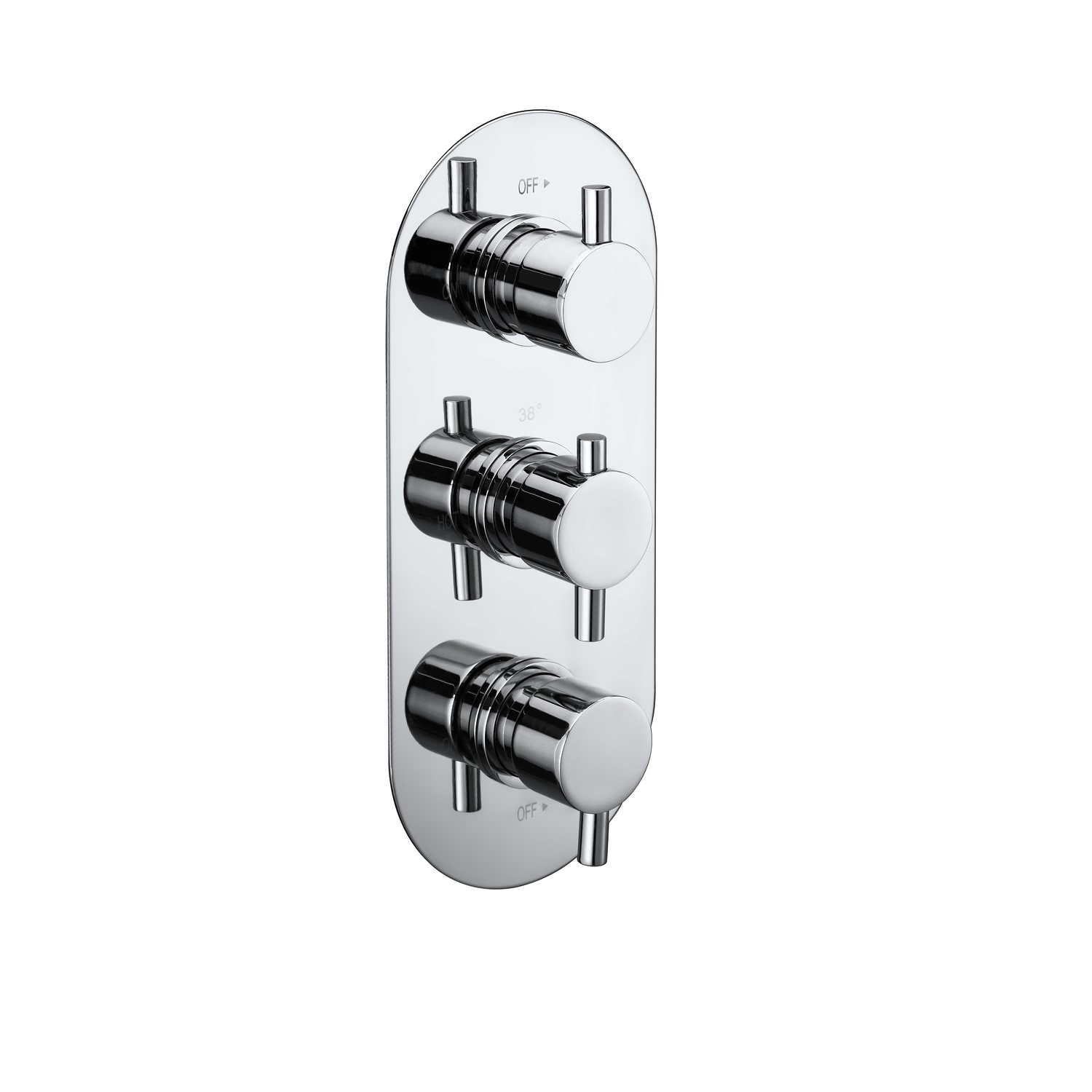 Concealed Thermostatic Mixer Shower with Slim Wall Mounted Shower Head