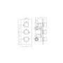 Chrome Concealed Shower Mixer with Triple Control & Square Wall Mounted Head, Handset and Body Jets - Cube