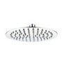 Chrome Single Outlet Thermostatic Mixer Shower with Round Ceiling Mounted Shower Head - Volta