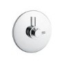 Chrome Single Outlet Thermostatic Mixer Shower with Round Ceiling Mounted Shower Head - Volta