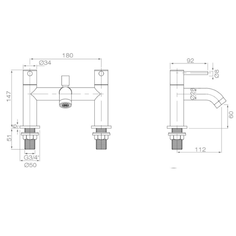 Brushed Brass Bath Shower and Tap Pack - Arissa