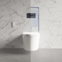 Wall Hung Smart Bidet Japanese Toilet with 1160mm Frame Cistern and Black Sensor Flush Plate - Purificare