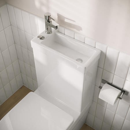Grade A2 - Close Coupled Toilet with Sink on Top - Legend