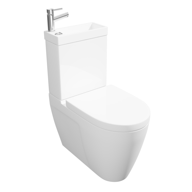 Close Coupled Toilet with Sink on Top Cloakroom Suite - Legend