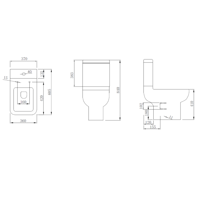 Close Coupled Toilet with Soft Close Seat - Seren