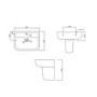 Close Coupled Toilet and Semi Pedestal Basin Bathroom Suite - Seren