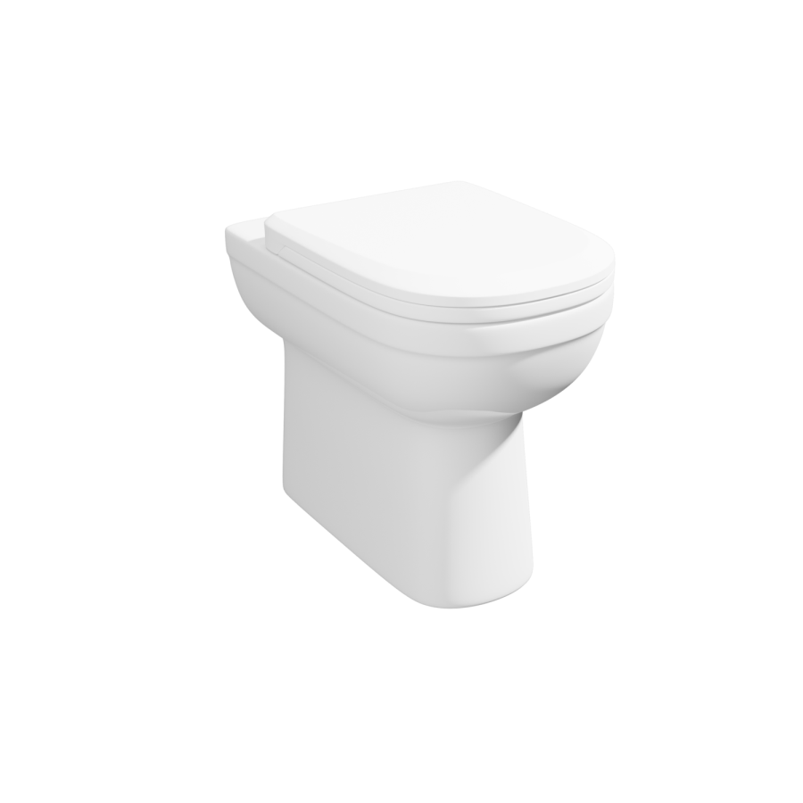 Grade A1 - Back to Wall Comfort Height Toilet with Soft Close Seat - Addison