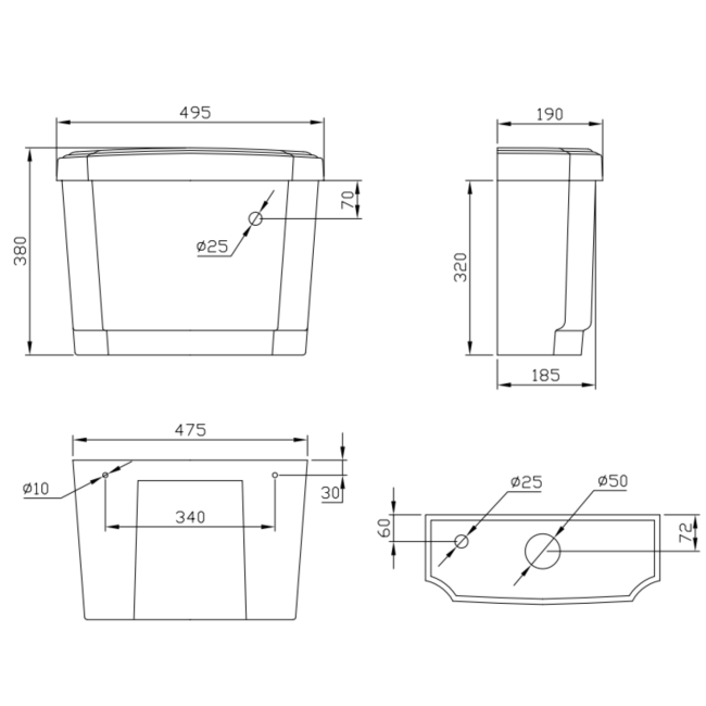 Close Coupled Traditional Low Level Toilet with Wooden Soft Close Seat - Park Royal