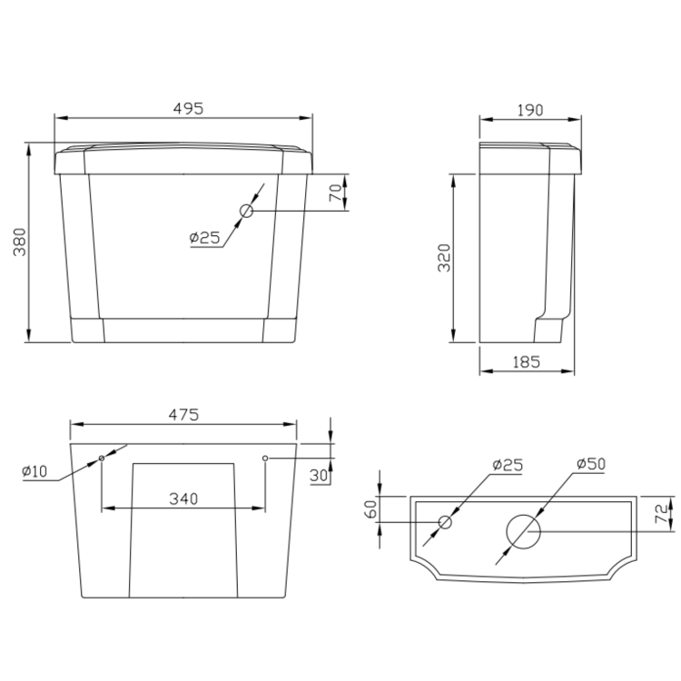 Close Coupled Traditional Low Level Toilet with Wooden Soft Close Seat - Park Royal